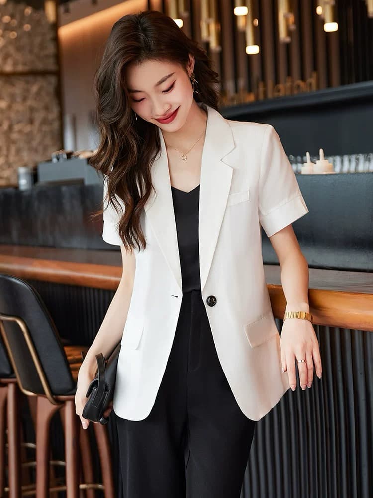 Áo Vest  Blazer Tay Ngắn Form Dài SM356 