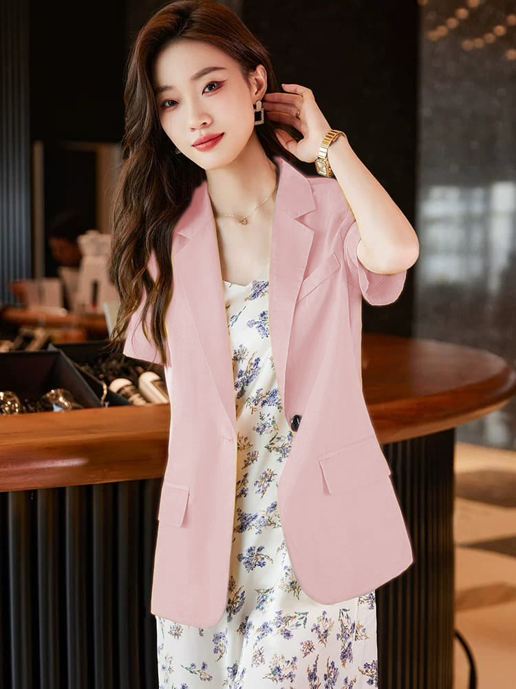 Áo Vest  Blazer Tay Ngắn Form Dài SM356 