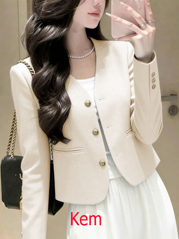 Áo Vest Cổ Tròn Dài Tay SM398