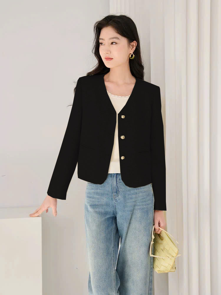 Áo Vest Cổ Tròn Dài Tay SM398