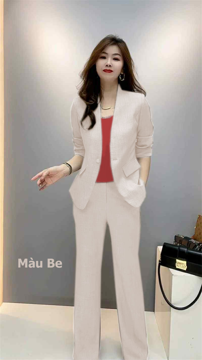 Set Vest Cổ Cách Điệu  SM379  