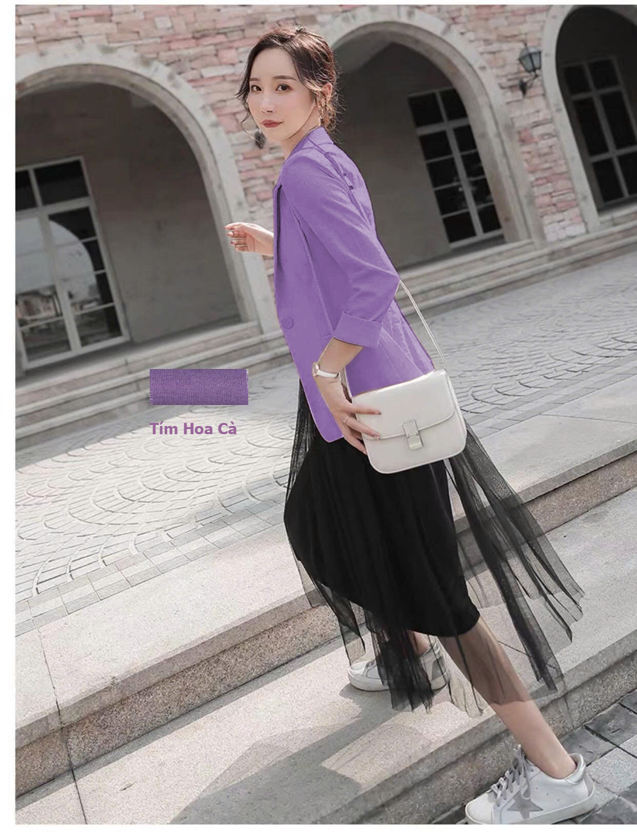 MẪU VEST LINEN FORM DÀI SM396 