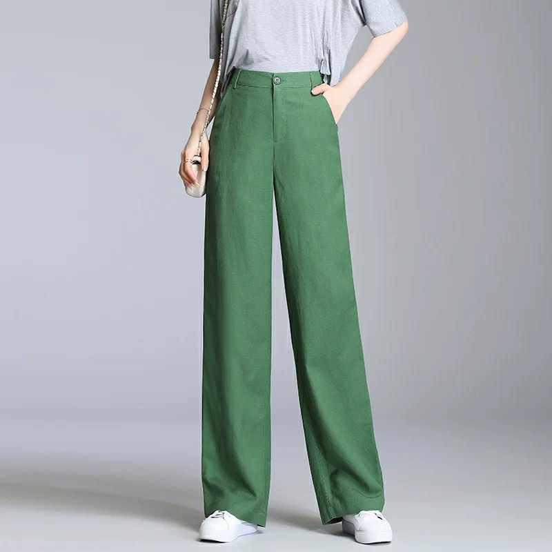  Quần Ống Suông Linen 