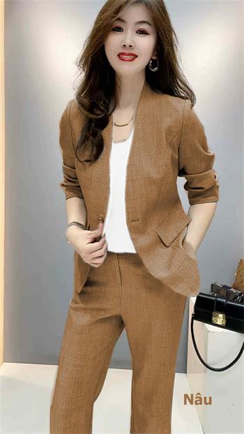 Set Vest Cổ Cách Điệu Tay Lửng Dài SM379 Giá 259k